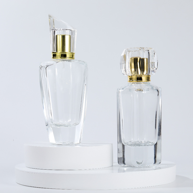 批发100ml玻璃香水瓶印刷logo香水瓶带喷雾香水瓶