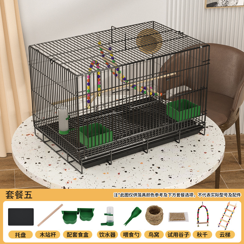 新しい鳥かご、新しいオウム生態ケージ、多層二層大型虎皮黒鳳ケージ、牡丹高級ヴィラケージ|undefined