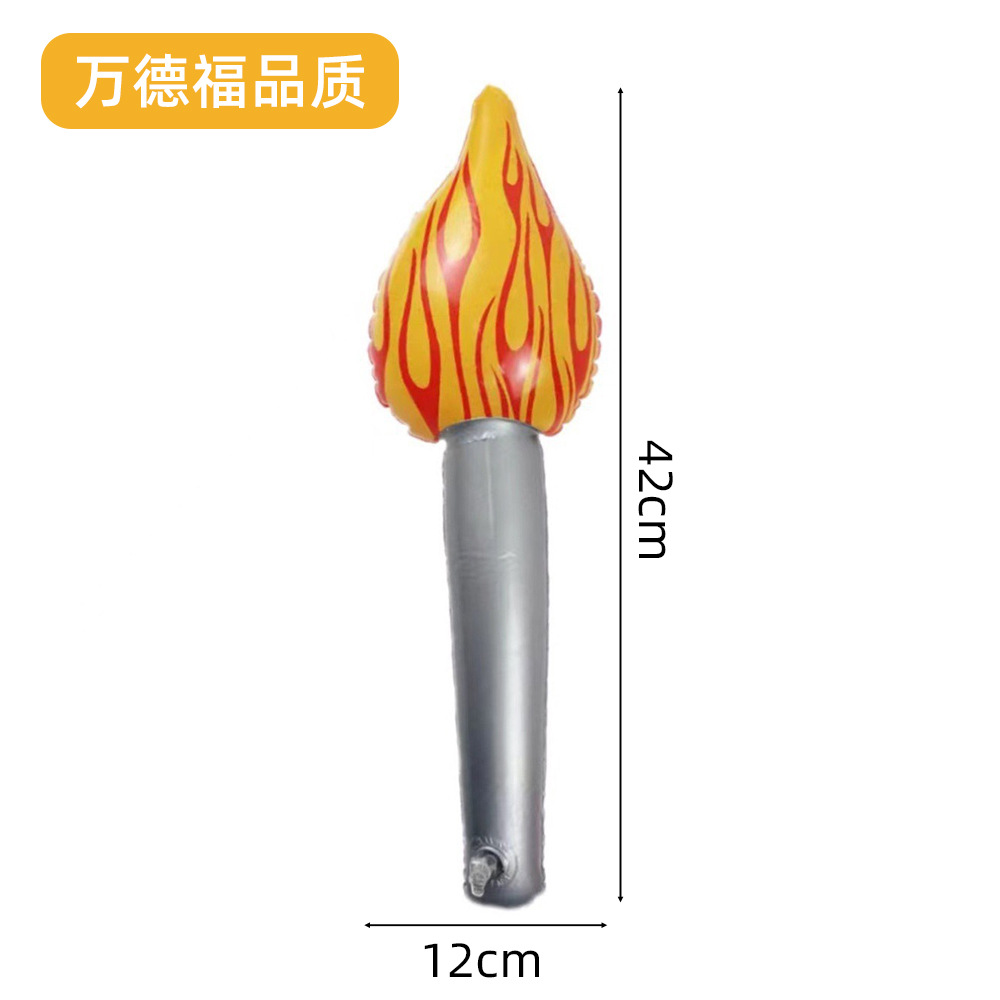 En stock antorcha inflable antorcha palo llama inflable juguete niños etapa rendimiento apoyos deportes reunión reabastecimiento palo