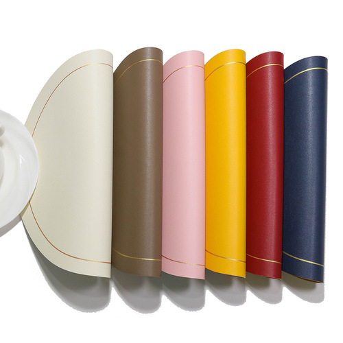 Cross-border exclusive high-style contrast-color coffee cup, round Western-style placemat, heat-insulating coaster, table mat, and anti-scald tea cup pad