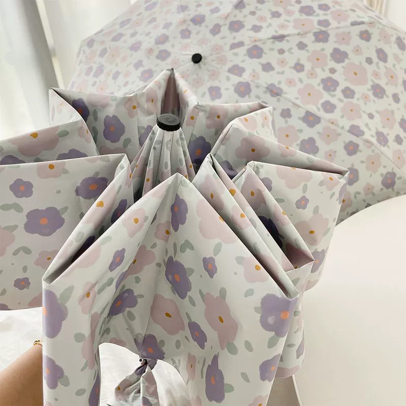 Fresh cute umbrella solar-powered, sun protection