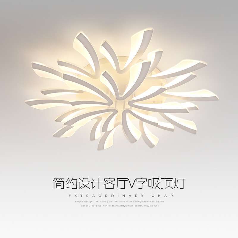 Luz de sala de estar transfronteriza de Amazon de amplia presión moderna luz de techo led nuevo dormitorio creativo nuevo patrón de nube de estilo chino