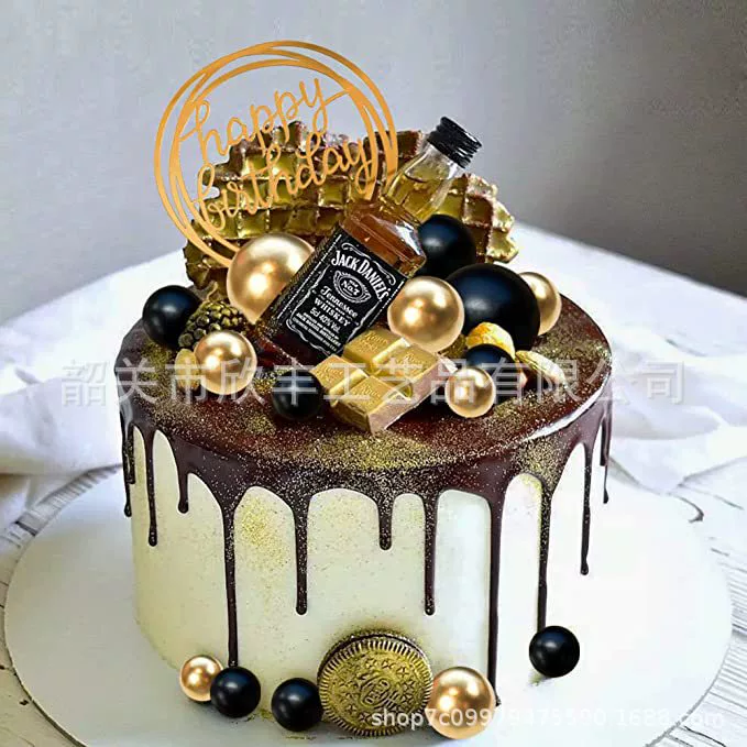 Черное золото смешало карту торта шарика именниного пирога костюма карты шарика пены выдвинутую Инс декоративную