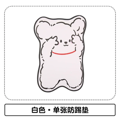 Cartoon cute variety of car seat back anti-kick pad dirt-resistant and easy to clean universal rear seat back anti-dirt protection (Chair back anti-kick pad) - white-yebi-puppy-1-picture