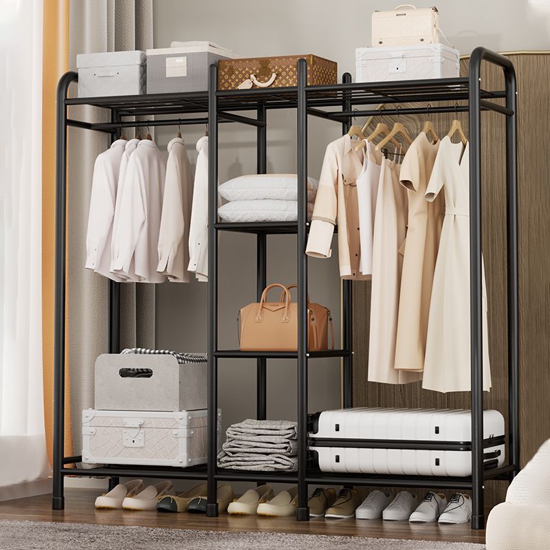 Household Clothes Rack Floor-Standing Vertical Wardrobe New Coat Rack Thickened and Reinforced Dormitory Bedroom Floor-Standing Clothes Rack Shelf