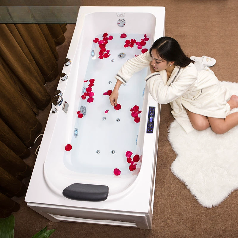 Утолщенная отдельно стоящая акриловая ванна с двойными юбками, подогревом постоянной температуры, ванной для массажа серфингом, простой ванной, бесплатная доставка