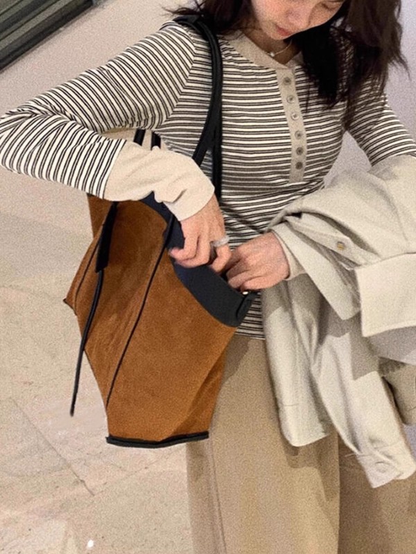 复古蓝色条纹半开领正肩长袖t恤女早秋小个子单穿内搭打底衫上衣|undefined