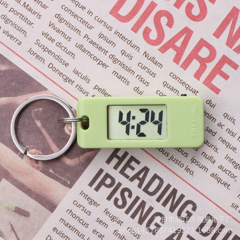 Mini Electronic Keychain Watch, Precise Digital Pocket Timer, Multicolor Options