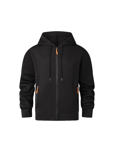 Cross-border Amazon AliExpress New Men's Spring Autumn Hooded Sweatshirt Zipper Pouch Sport Sweatshirt Factory Wholesale