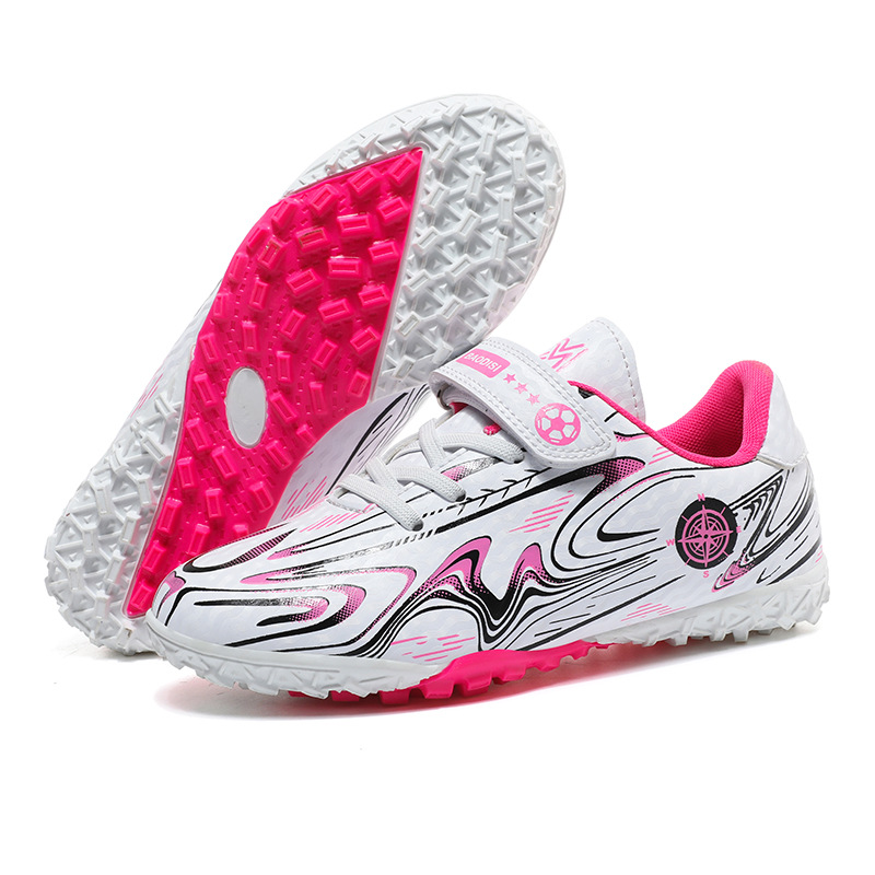 Nuevos zapatos de fútbol para niños con hierba larga transfronteriza Velcro deportes Velcro transfronterizo para jóvenes estudiantes