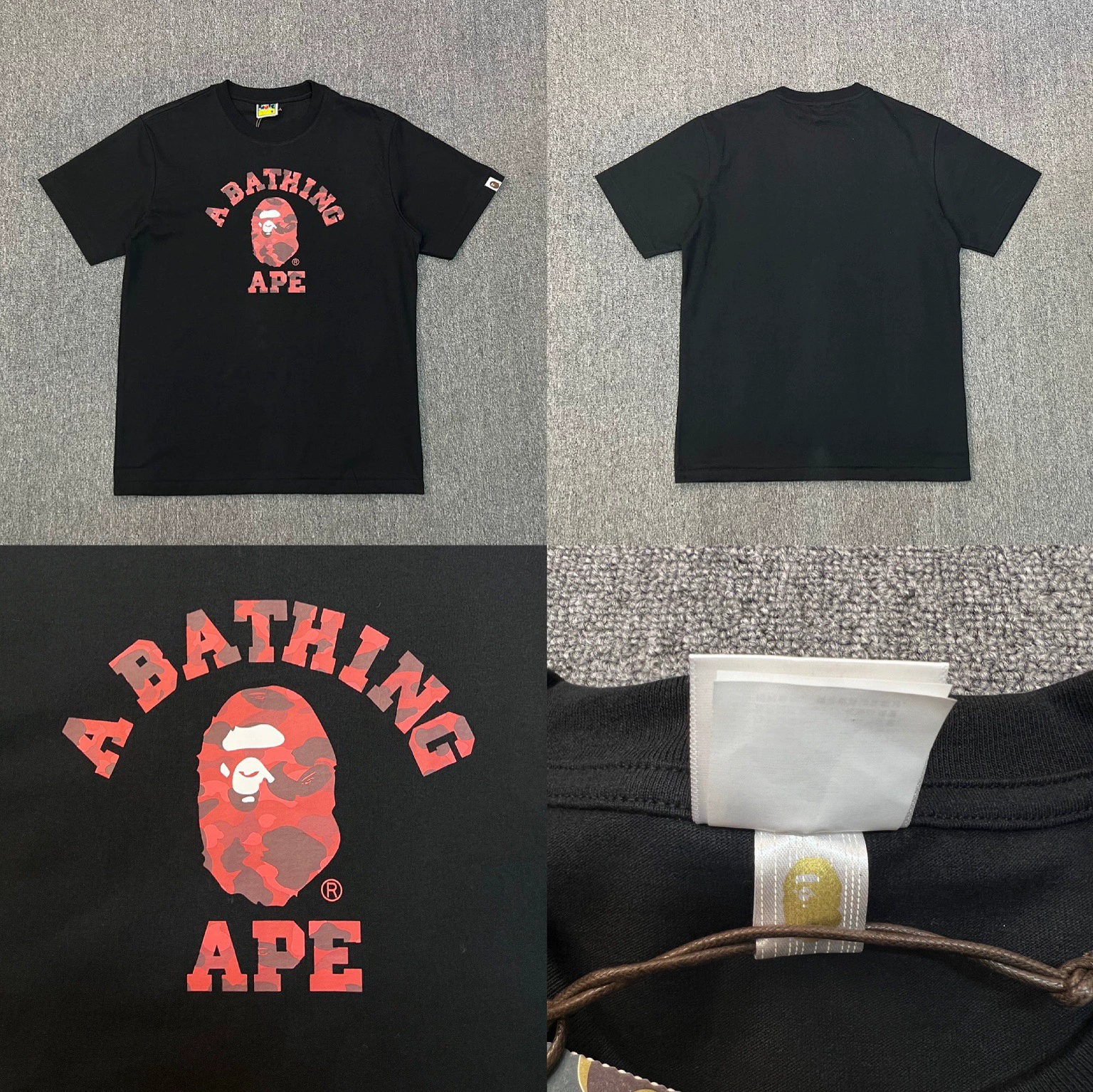 Стильный брендовый топ BAPE с половинными рукавами TEE для мужчин и женщин, камуфляж голова обезьяны, высокого уровня, свободный крой, короткий рукав