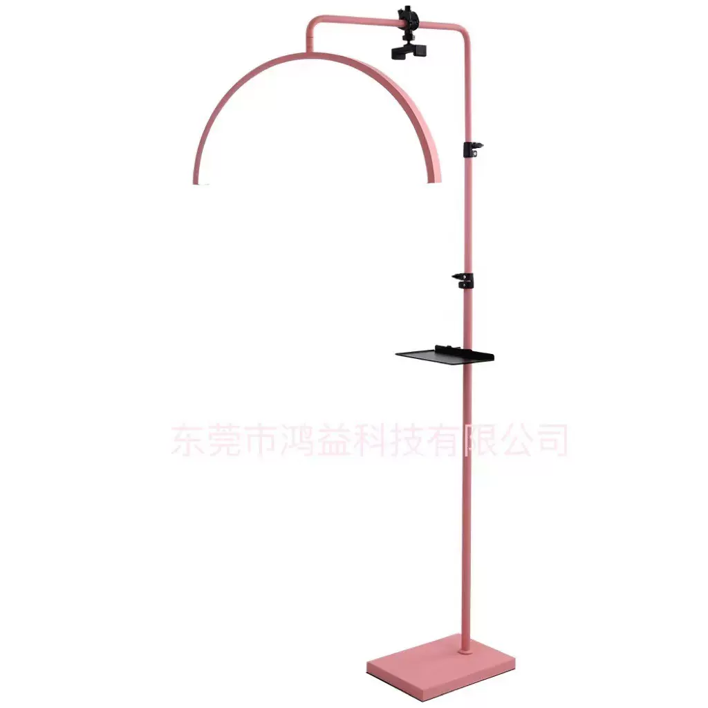 跨境亚马逊半月形美容便携式LED美睫灯美甲纹绣纹眉摄影U型支