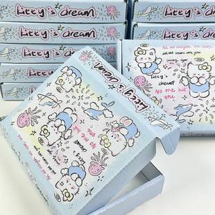 J8 Box Fireworks Carton Cartoon Gift Packaging Box Kitten Airplane Box Card Blue Wholesale Small Card Express G3
