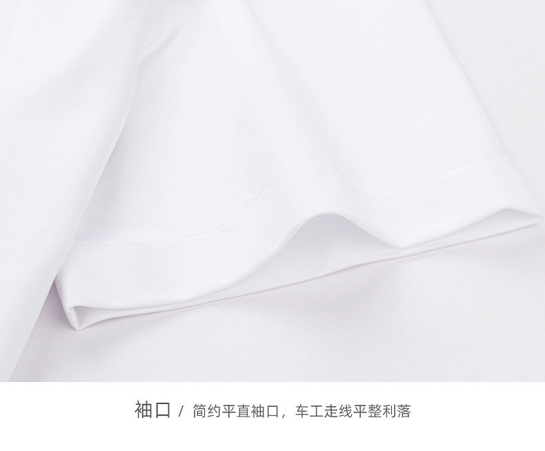 Áo sơ mi nữ tay ngắn dệt kim co giãn, cổ vuông, chống nhăn, phong cách công sở — Trắng - Áo tay ngắn 01, Xanh nhạt - Áo tay ngắn 11 chi tiết 24