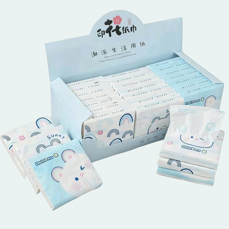 时尚印花抽纸巾小包便携式学生口袋纸巾印花抽纸巾40抽印花面巾纸|undefined