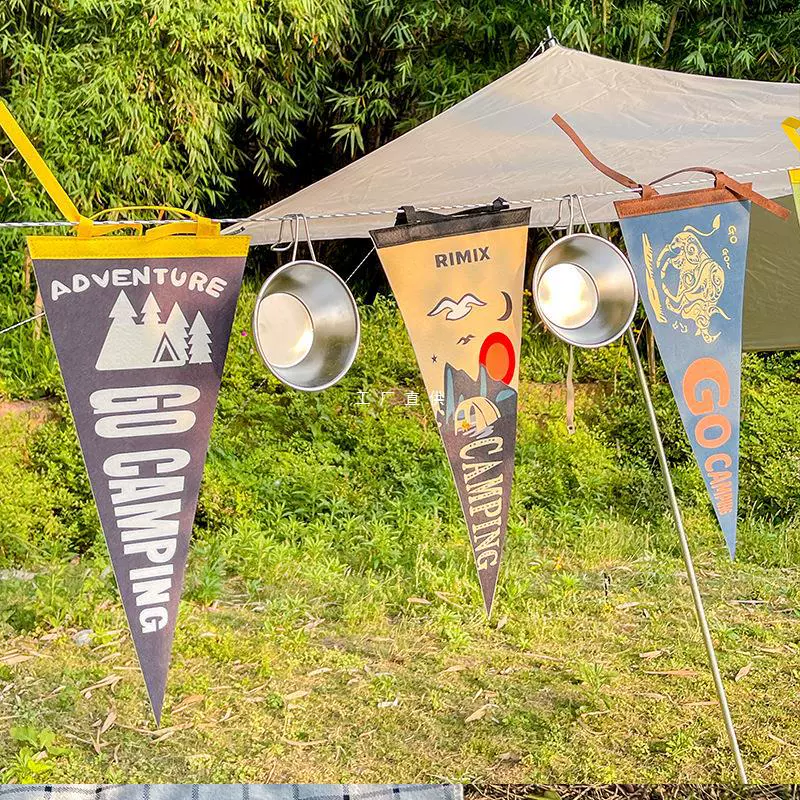 Декоративная сцена макет треугольник овсянка открытый флаг лагеря вымпел флаг кемпинг снаряжение кемпинг палатка атмосфера флаг