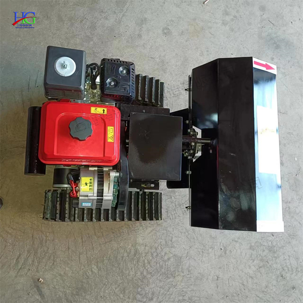 小型家用田园管理机 履带式蔬菜果园松土机 遥控式大棚种植微耕机