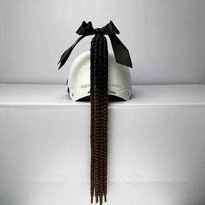 Motosiklet dəbilqələri, Helmet Braid Suction Cup - black-dark-brown-bullet-plus-black-butterfly