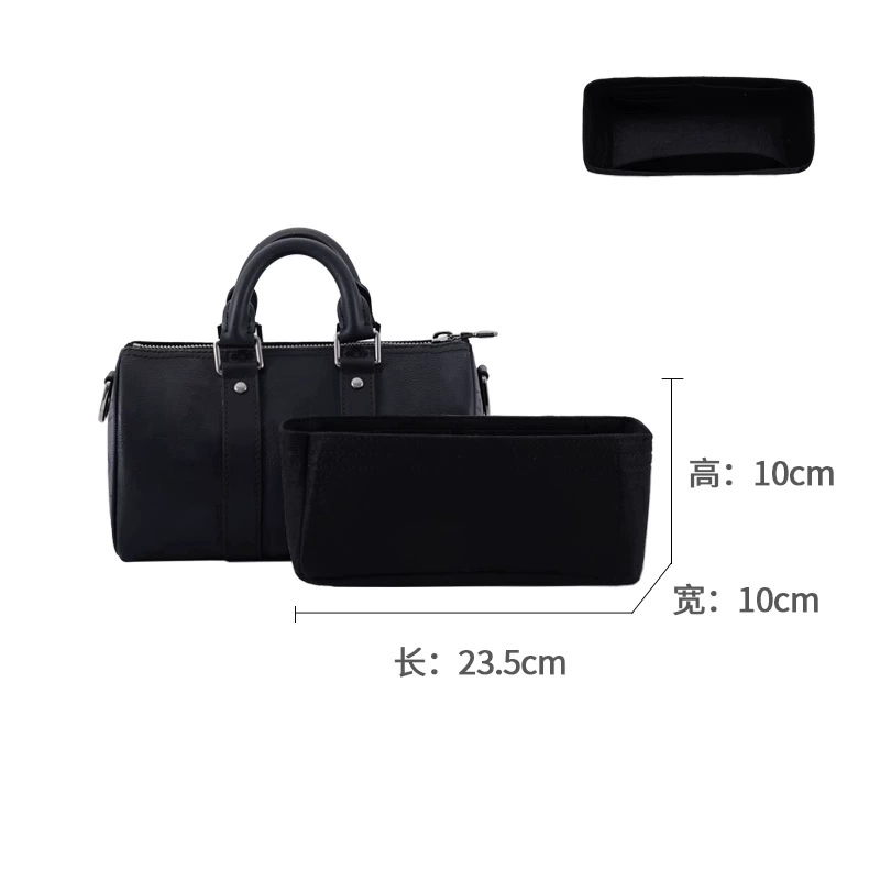 Cross-border model is suitable for presbyopia keepall25 black warrior adjustable leather shoulder strap modified acrylic decorative chain