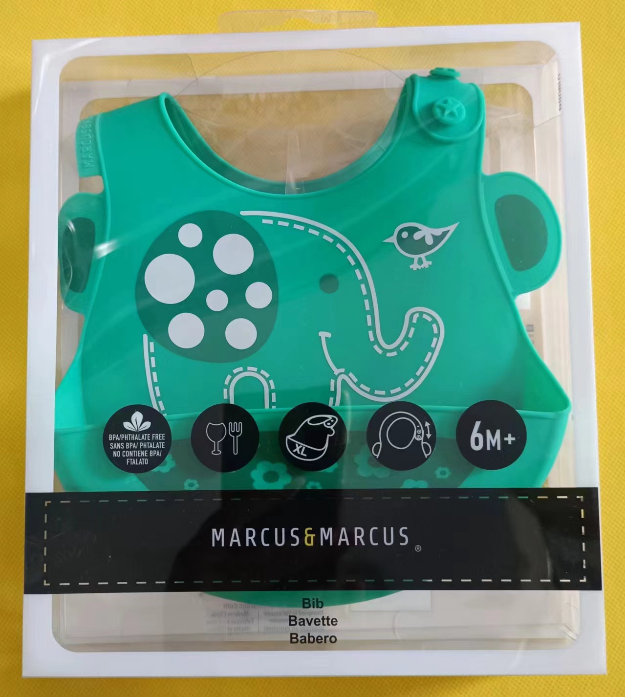 녹색 코끼리 턱받이