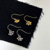 Small metal design universal earrings, trend of season, simple and elegant design