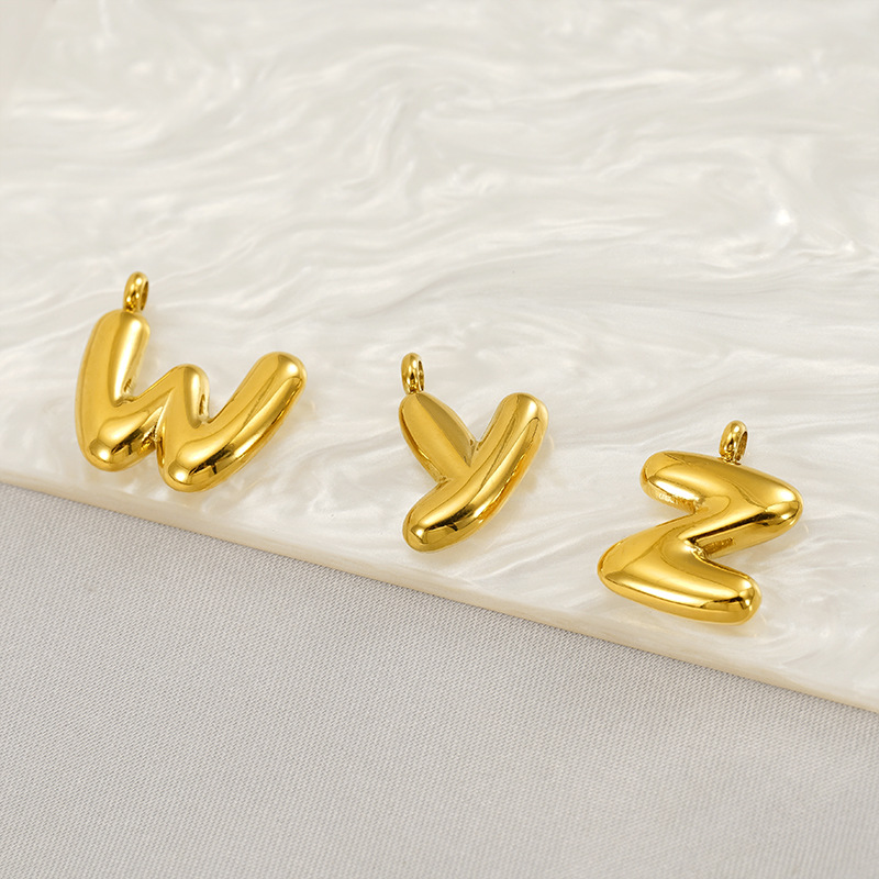 Pendant Jewelry Making Type 1 Piece 304 Stainless Steel Bubble Letter Pendant