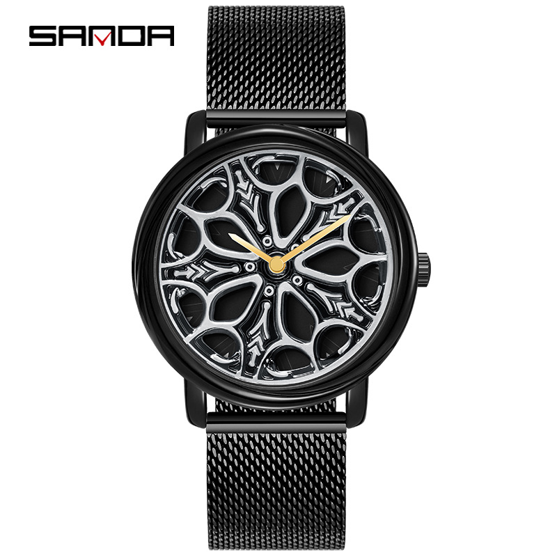 1105 메쉬 벨트 블랙