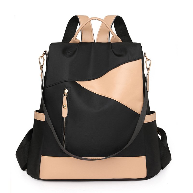 2024 nueva moda moda contraste color damas mochila antirrobo simple y versátil mochila de viaje al aire libre al por mayor