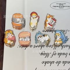 浮雕面包小花猫大吉串牌 diy饰品配件手机链包挂钥匙扣散珠材料
