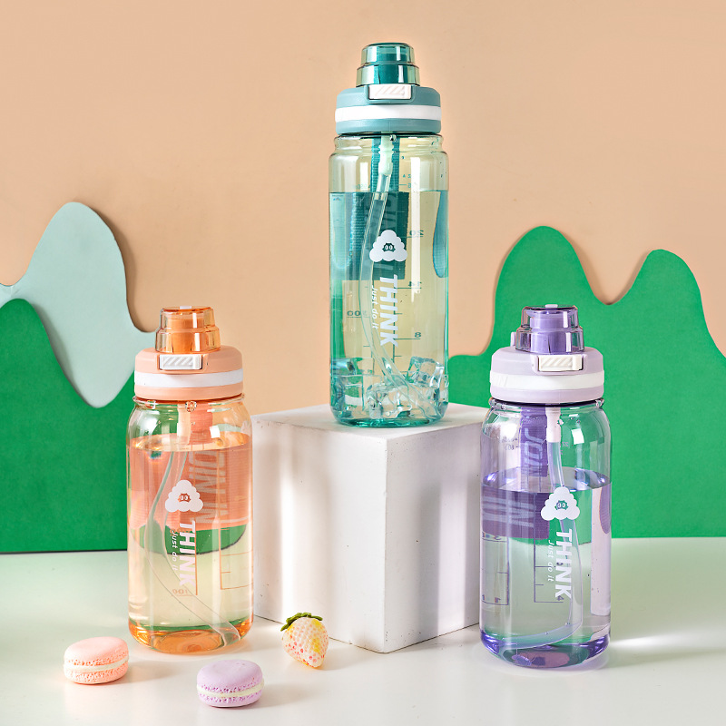 Taza de plástico portátil de gran capacidad para hombres 1050ml taza portátil de oficina de fitness al aire libre