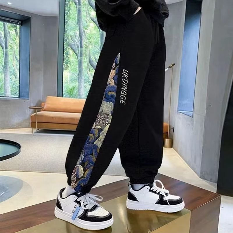 Boys Plus Fat Plus Fashion Sweatpants - Grey