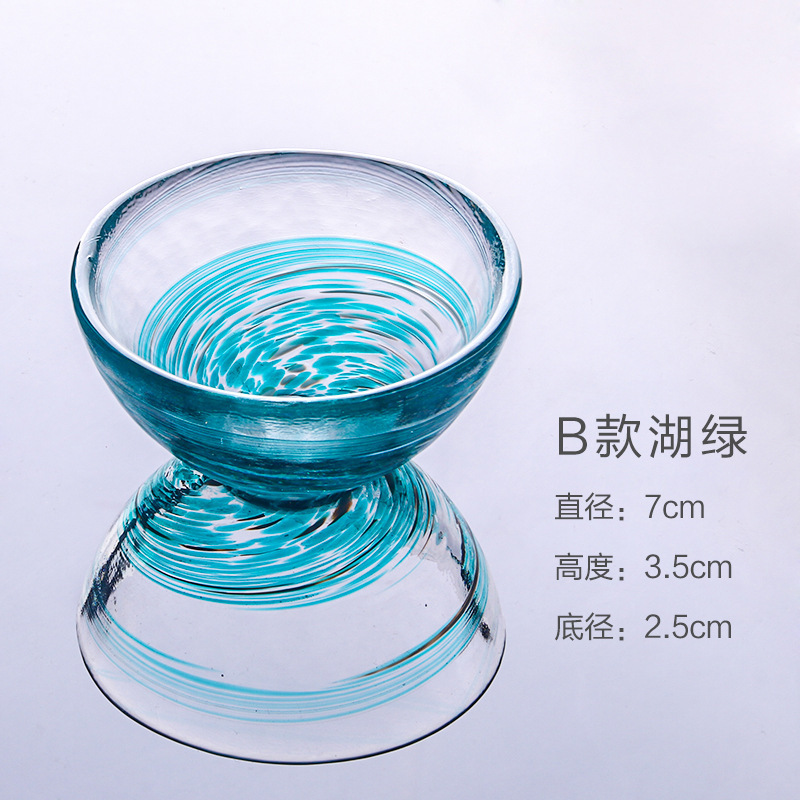 Venta directa de fábrica nuevo color gota de agua vidrio sola taza de té creativo japonés té Kung Fu juego de té maestro sola taza