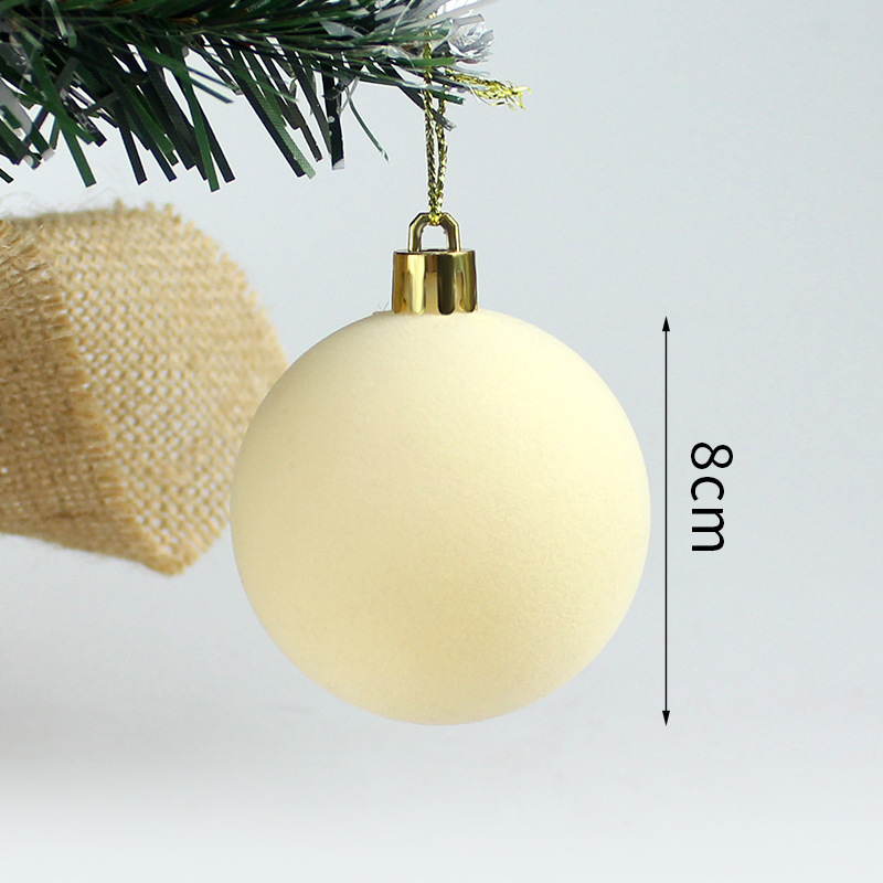 Bolas de Navidad 8CM / 12pcs Bolas de Navidad flocadas Decoraciones Navidad Factory Store Navidad directa image 3