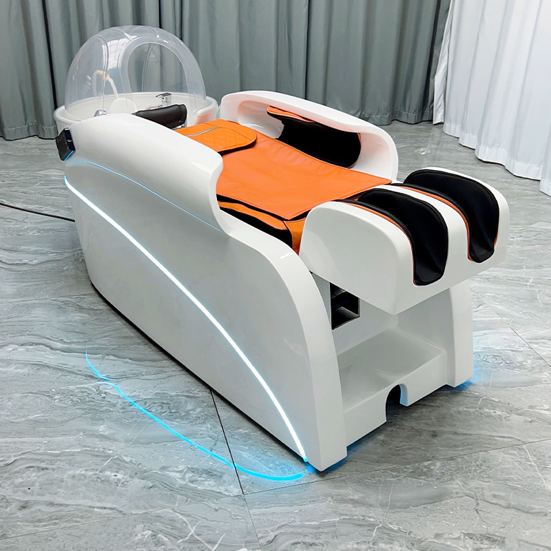 Máquina de lavado de cabello de masaje eléctrico inteligente automática especial para salón de peluquería, peluquería multifuncional, cama de lavado tailandesa, peluquería image 4