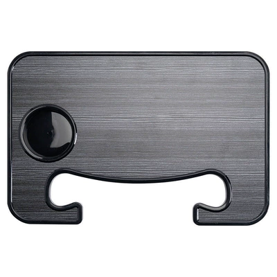 Car steering wheel-mounted small table, car laptop stand, tablet stand, in-car dining table, car dining set (Car table board) - material-upgradeheavy-duty-reinforced-steering-wheel-console-table-with-wood-grain-black-finish