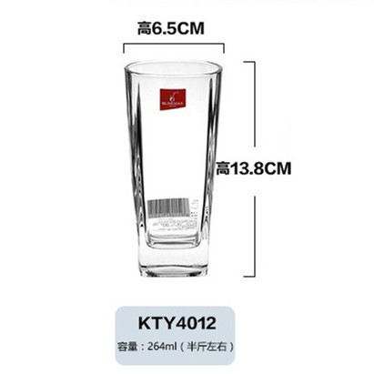 Lizun taza de cerveza de vidrio recta taza de té taza de bebida taza de cristal octogonal taza de agua copa de vino blanco