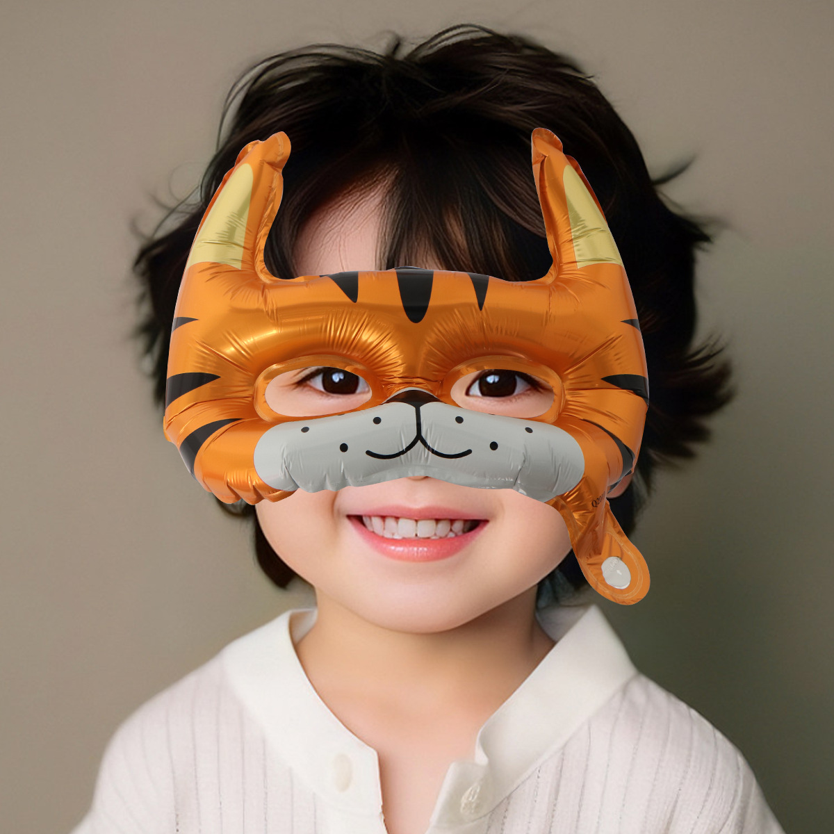 Máscara de ojo globo máscara globo transfronterizo al por mayor fiesta decoración disposición gas aluminio película animal máscara de ojo globo