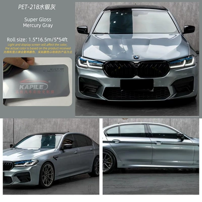 Car Liquid Metal Body Color-Changing Film Manufacturer in Stock, High-Quality Galaxy Flash Purple Wholesale, Premium Dazzling Colors (Auto Color Change Film) - liquid-metal-mercury-gray-15217m