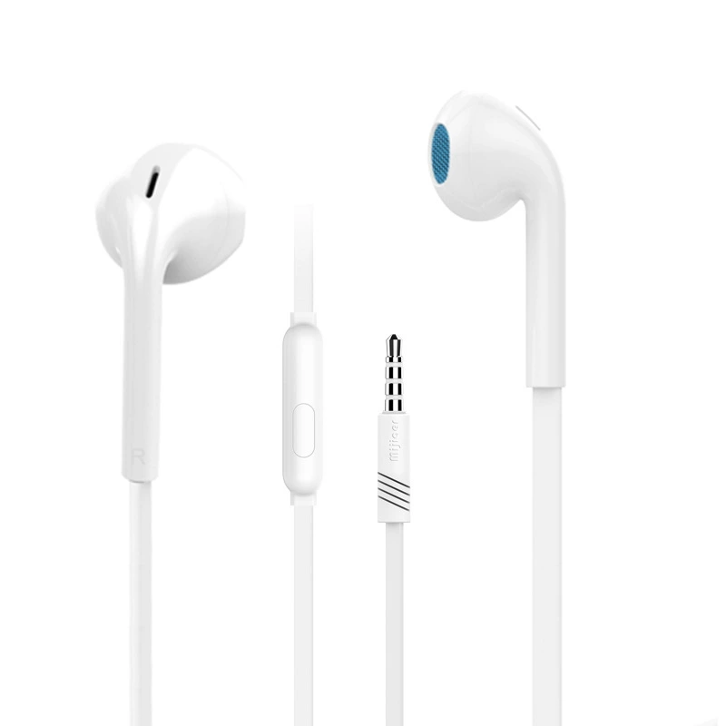 Lanston IN5 Wired Stereo Earbuds — глубокий бас, звонок HD, белый/черный