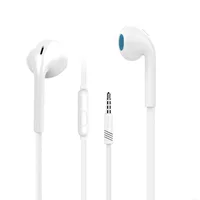 Lanston IN5 Wired Stereo Earbuds — глубокий бас, звонок HD, белый/черный
