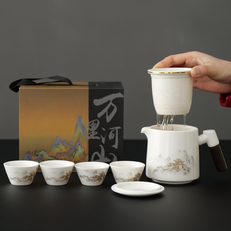 Handheld tea set for traveling