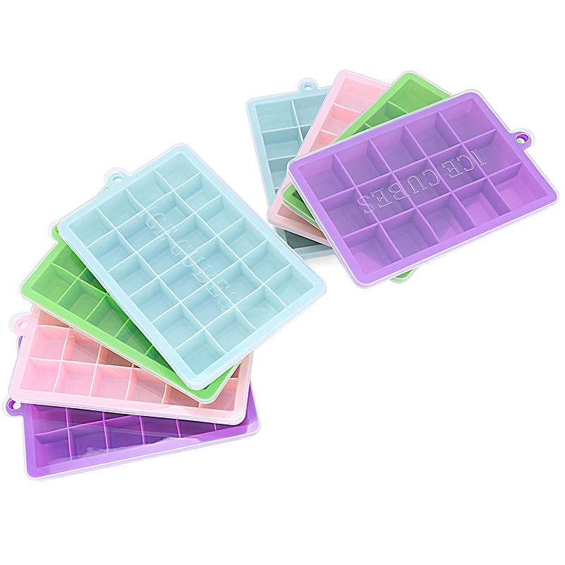 Silicone square ice cubes, mold, (Physicals), 15 cells, 24 cells