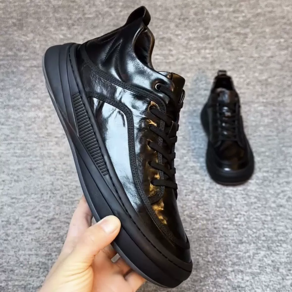 Повседневная обувь осенняя и зимняя новая мягкая кожа бизнес повседневная удобная манговая голова модная дикая мягкая обувь мужская педаль