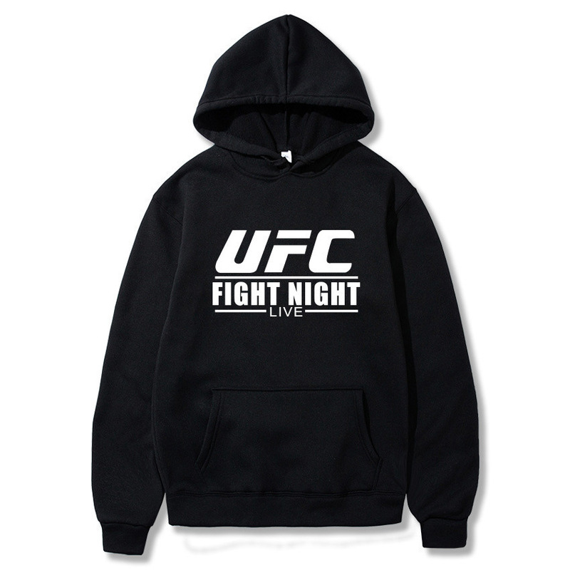 Foreign Trade Fashion Brand UFC Printed Men's and Women's Hoodies Autumn and Winter Thickened Casual All-match Sports Top Foreign Trade Fashion Brand UFC Printed Men's and Women's Hoodies Autumn and Winter Thickened Casual All-match Sports Top