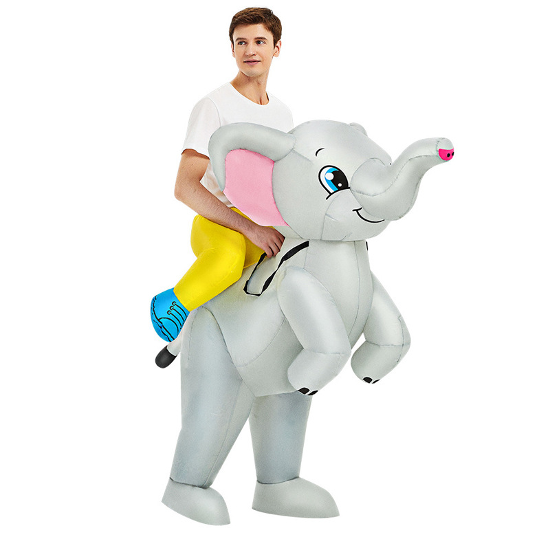 Venta caliente Traje inflable transfronterizo Dinosaurio de Halloween Alien Tyrannosaurus Rex Dress Up Ropa de actuación divertida Decoración de fiesta