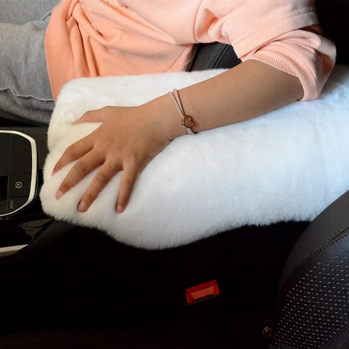 Cross-border car otter plush center console seat cover interior winter warm glove cover universal