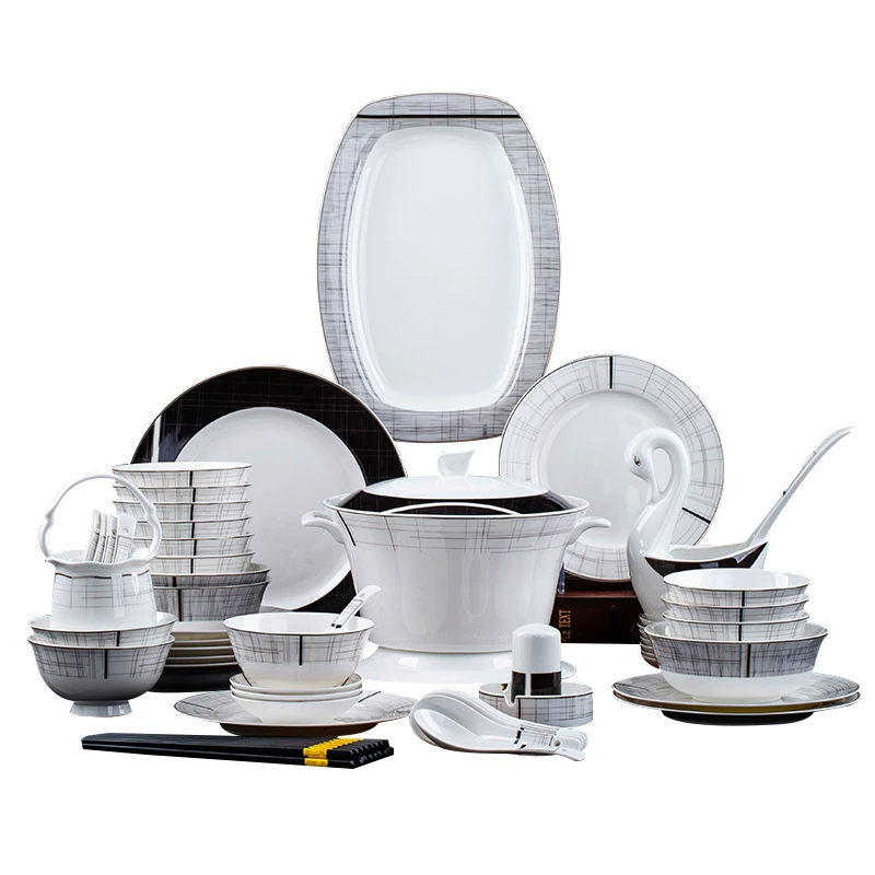 Set, ceramic tableware, simple and elegant design, light luxury style, Birthday gift