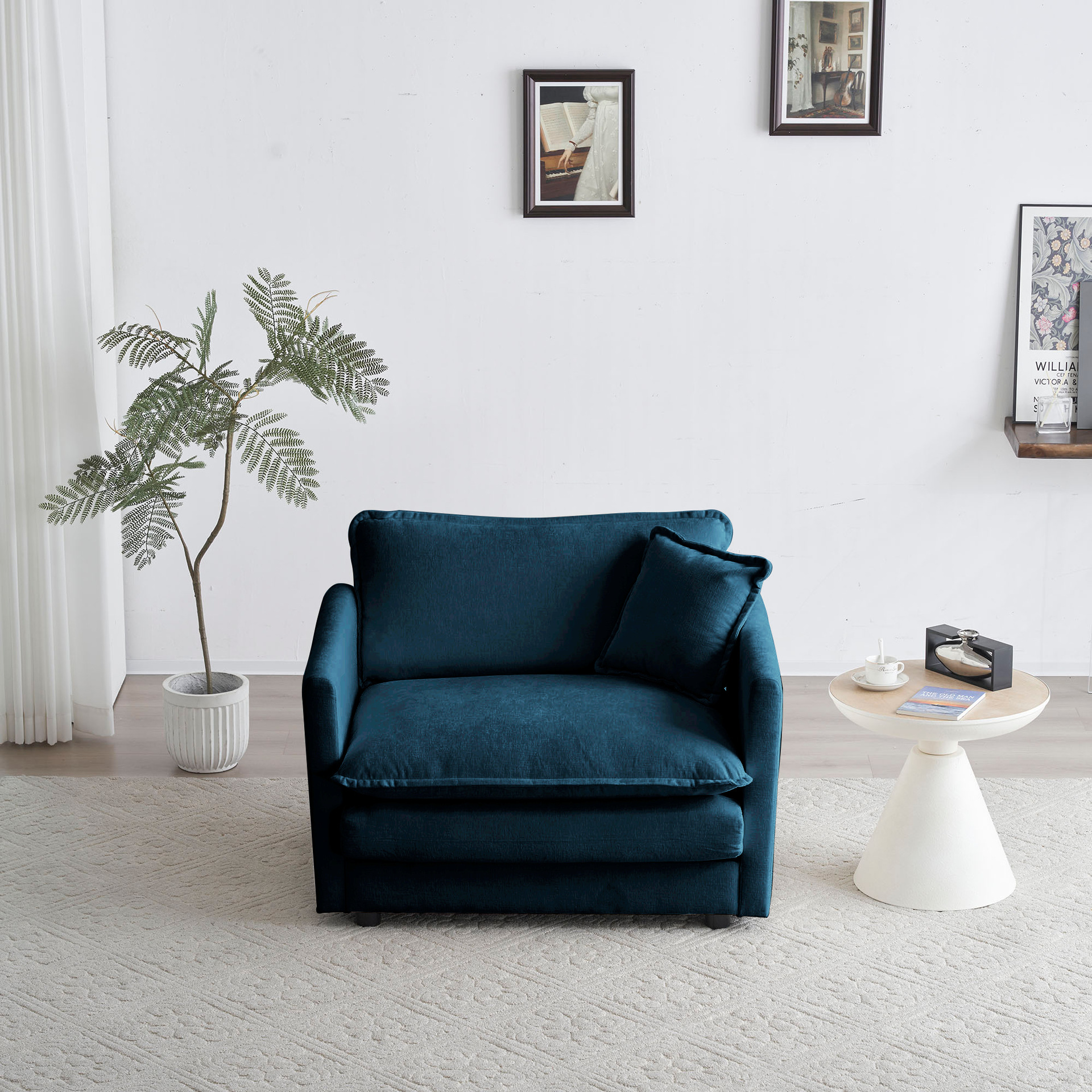 Sofá nórdico minimalista lujoso sofá balcón sala de estar pequeño sofá de tela doble sofá multifuncional trailera sofá
