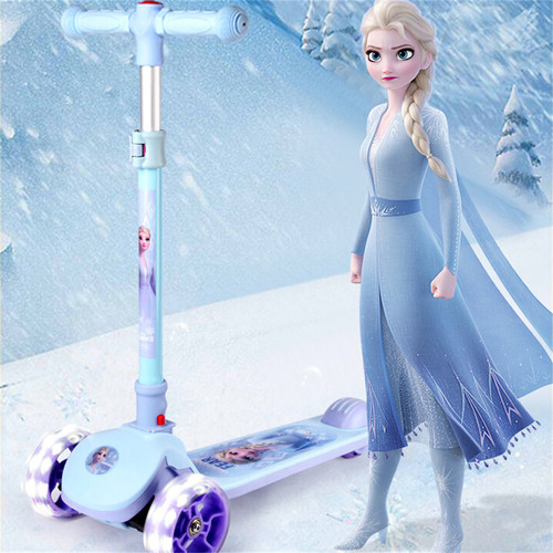 Disney children's scooter 3-12 years old boys and girls foldable flash wheel cute cartoon scooter toy