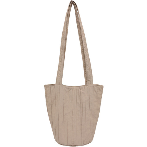 Guangzhou luggage Korean version bucket bag new wrinkle bag ins Korean canvas shoulder bag female armpit bag cross-border